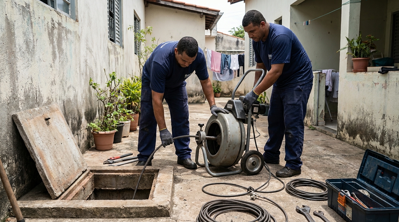 Desentupimento de Coluna Sanitária em Caxias do Sul‑RS
